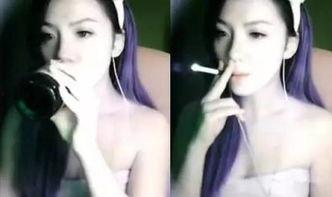 网红美女抽烟,网红美女的时尚抽烟瞬间